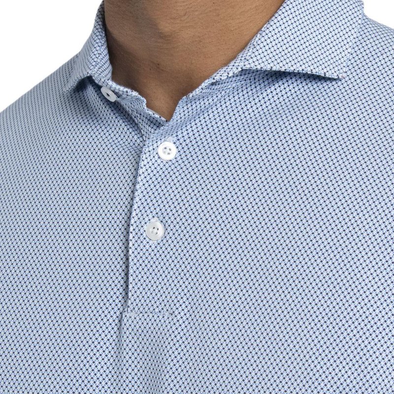 KJUS Hollow Pima Print pánské polo, white/catamaran