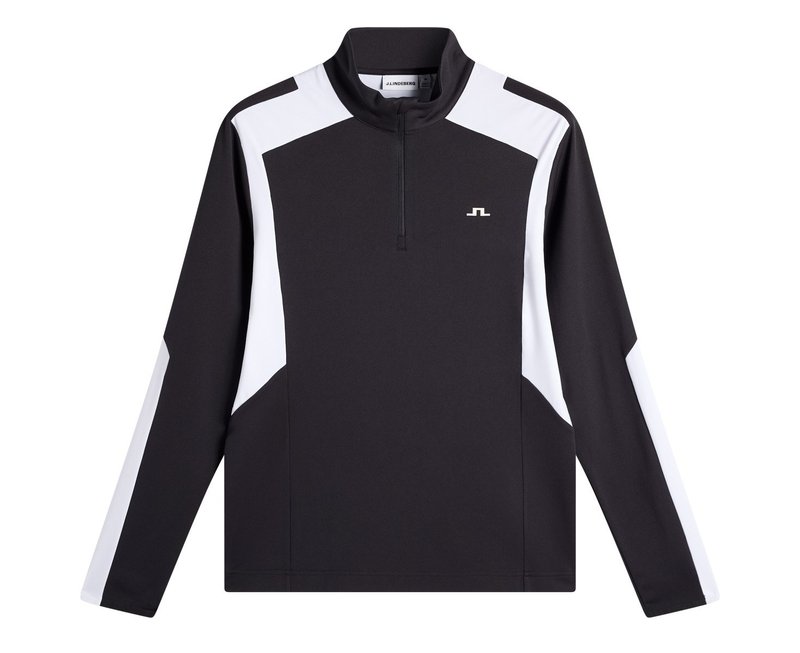 J.Lindeberg Lukas Quarter Zip Mid Layer pánská mikina, černá