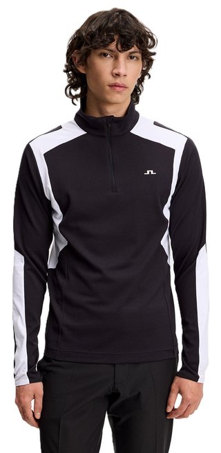 J.Lindeberg Lukas Quarter Zip Mid Layer pánská mikina, černá