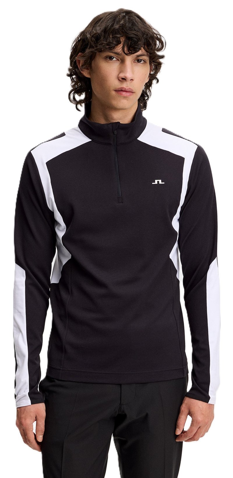 J.Lindeberg Lukas Quarter Zip Mid Layer pánská mikina, černá