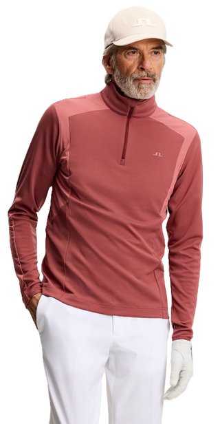J.Lindeberg Lukas Quarter Zip Mid Layer pánská mikina, apple butter