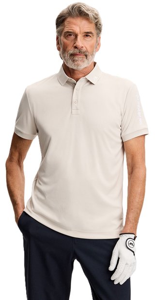 J.Lindeberg Tour Tech Slim Fit pánské polo, moonbeam