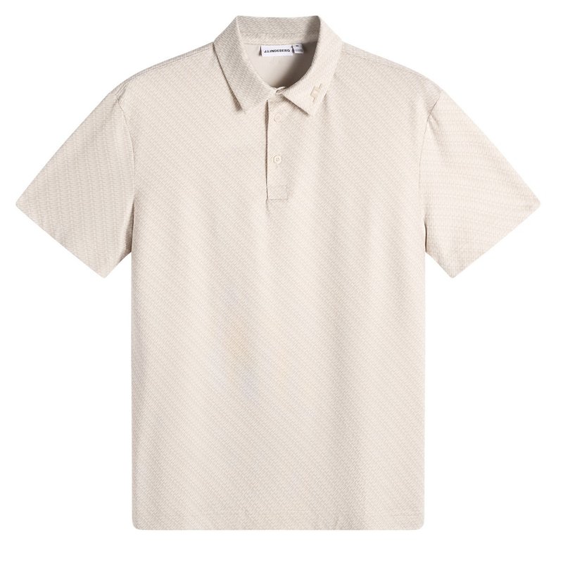 J.Lindeberg Tod Print pánské polo, flight bridge moonbeam