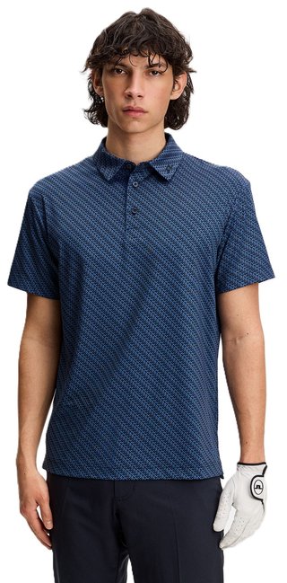 J.Lindeberg Tod Print pánské polo, flight bridge navy fed