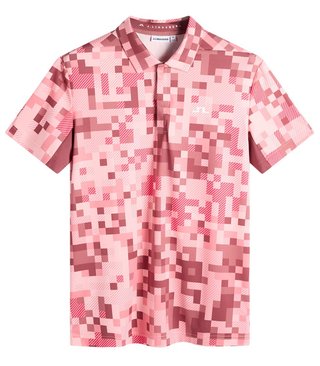 J.Lindeberg Dario Tour Print pánské polo, tour 26 pink