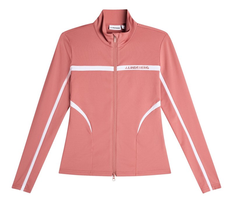 J.Lindeberg Janice Mid layer dámská mikina, withered rose