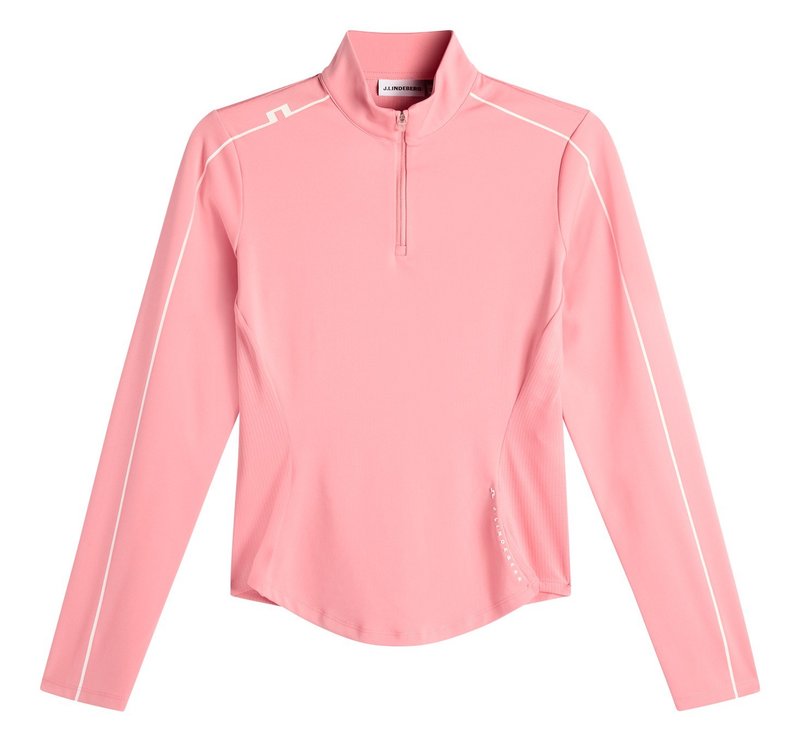 J.Lindeberg Adiola Quarter Zip Mid Layer dámská mikina, flamingo plume