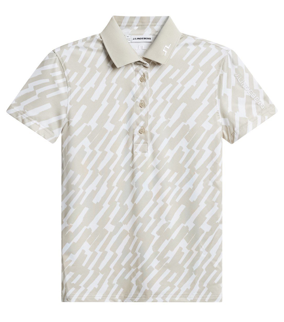 J.Lindeberg Tour Tech Print dámské polo, oak island fossil