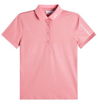 J.Lindeberg Tour Tech Print dámské polo, bridge stack rose