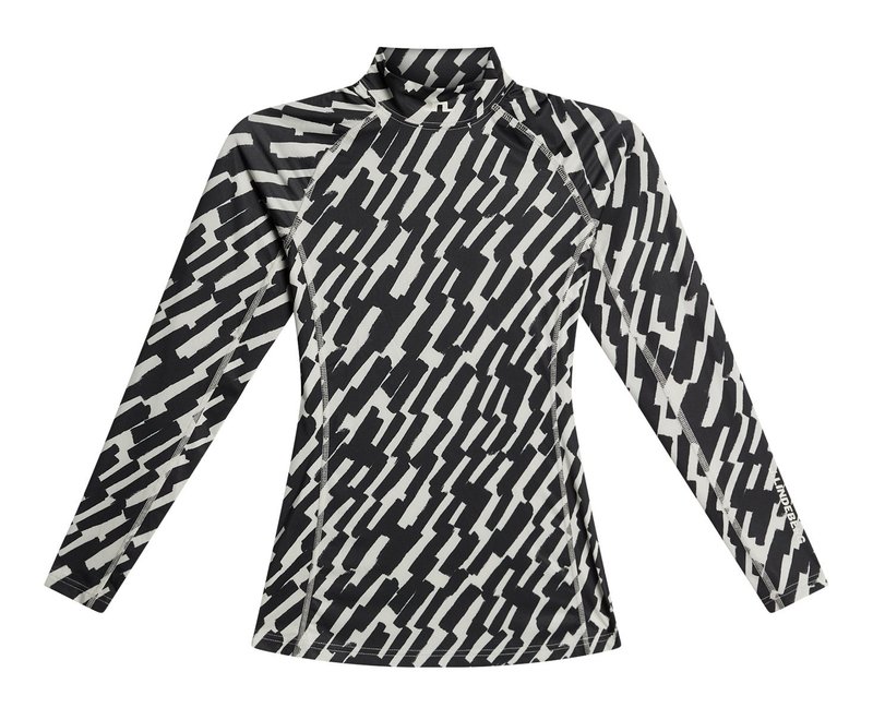 J.Lindeberg Ella Print Soft Compression dámský top, oak moonbeam