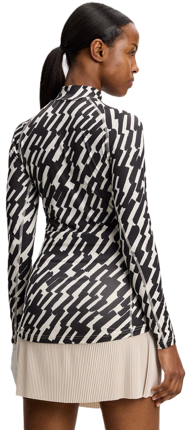 J.Lindeberg Ella Print Soft Compression dámský top, oak moonbeam