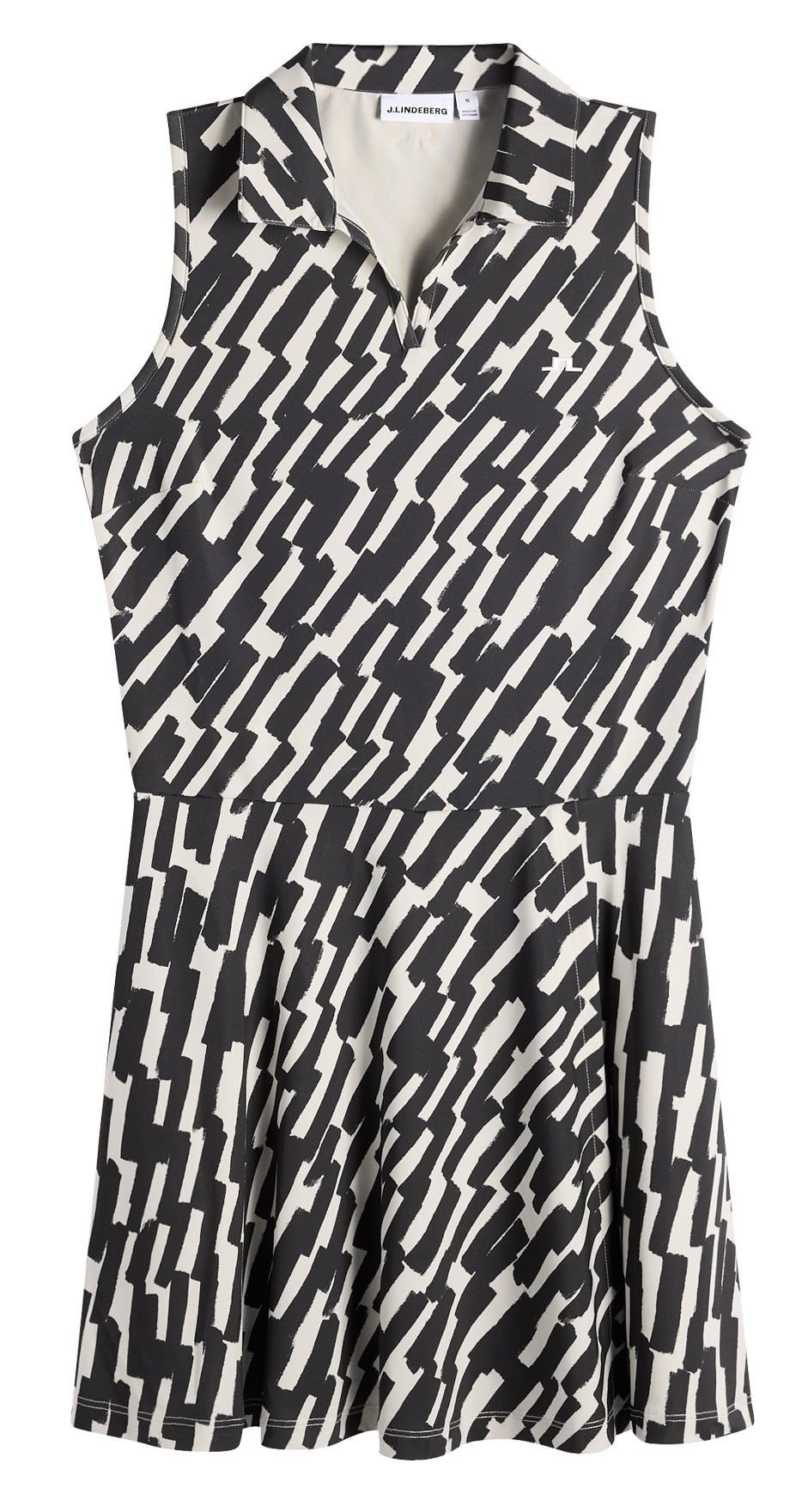 J.Lindeberg Dana Printed golfové šaty, oak moonbeam