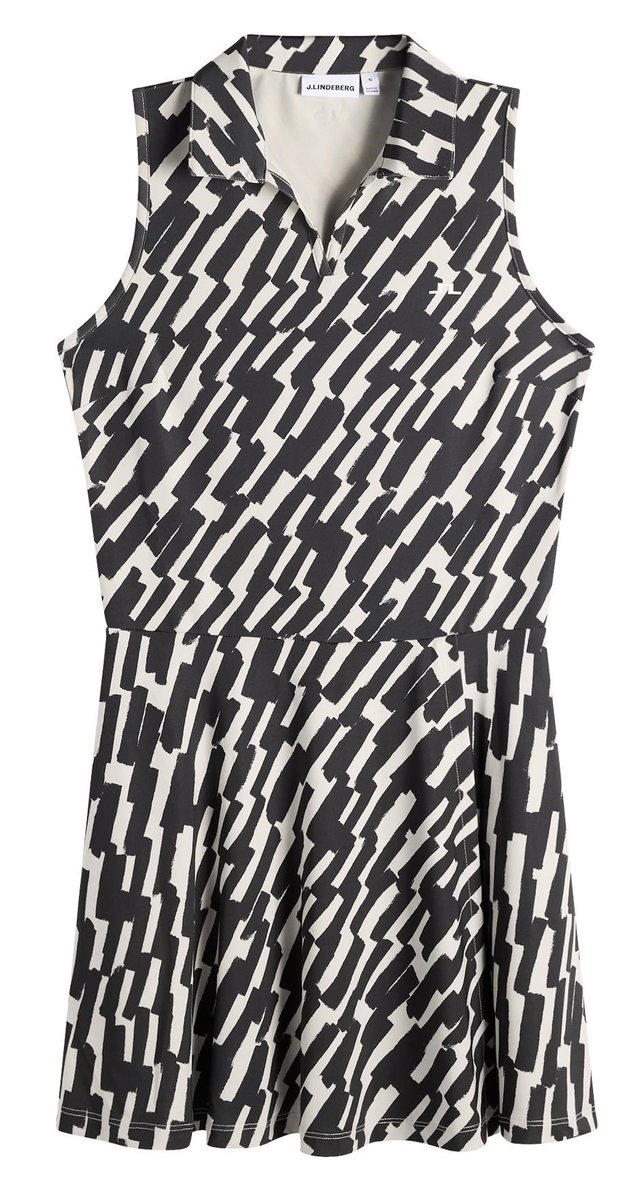 J.Lindeberg Dana Printed golfové šaty, oak moonbeam