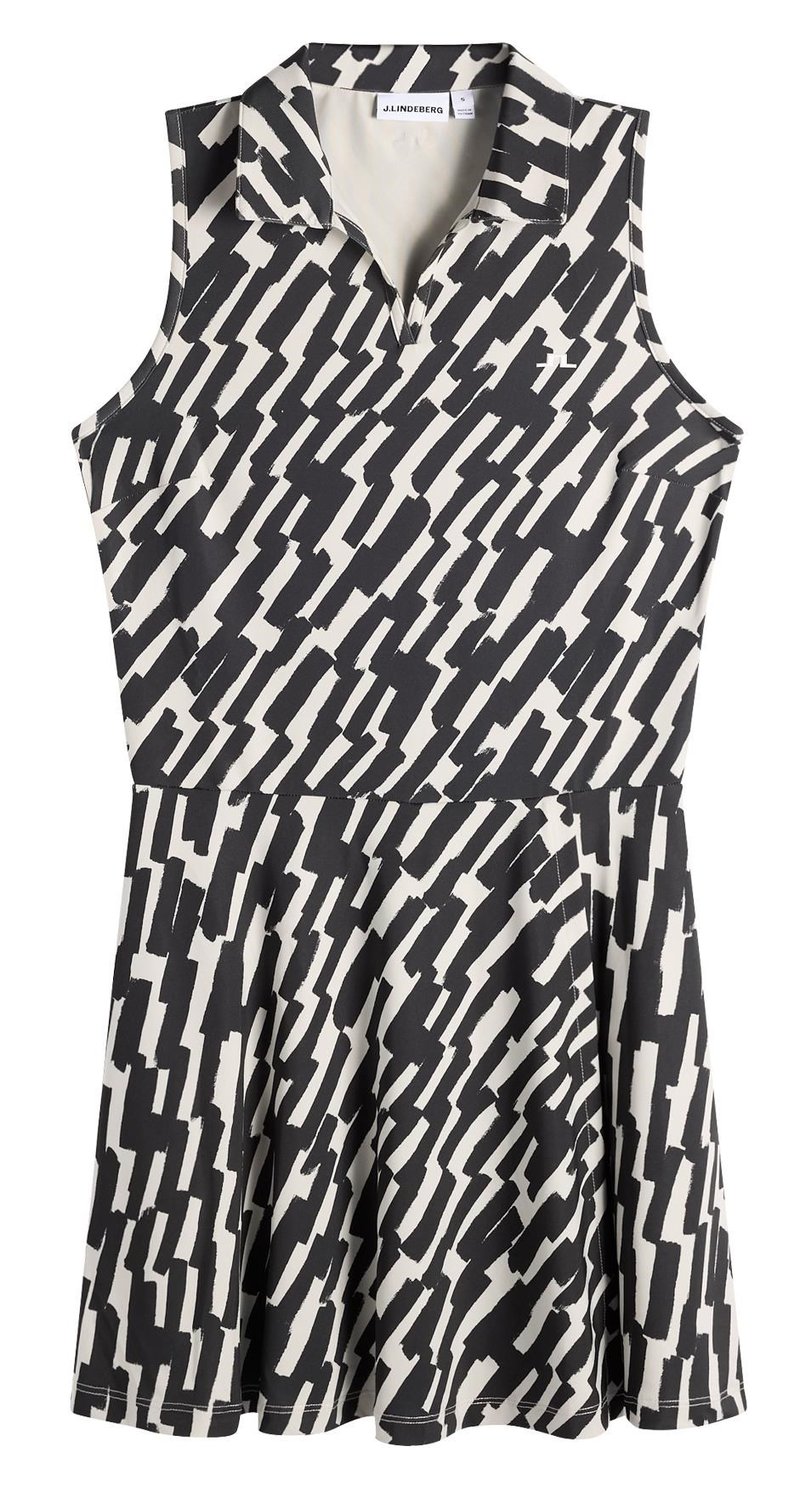 J.Lindeberg Dana Printed golfové šaty, oak moonbeam