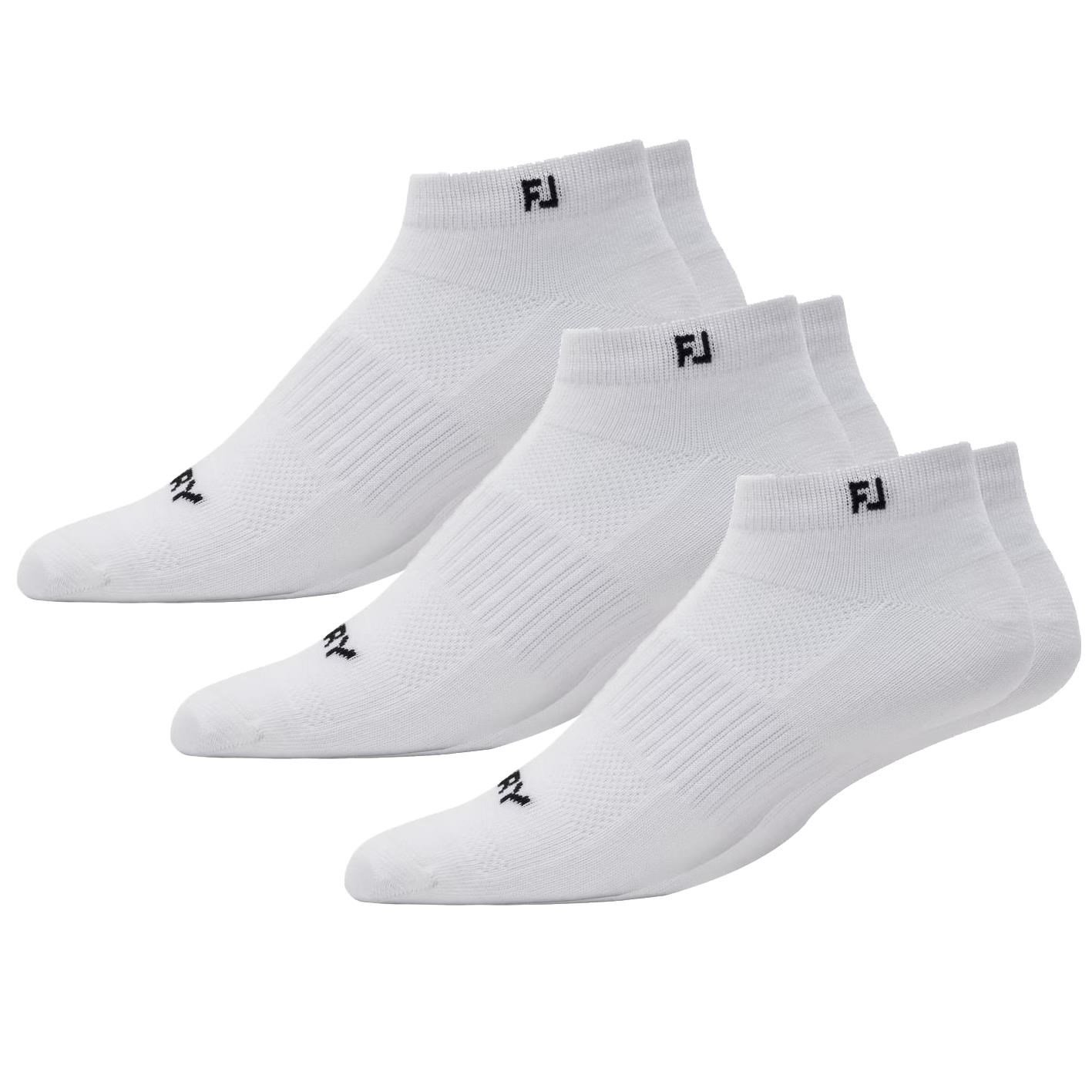 FootJoy ProDry Lightweight Sport pánské ponožky, bílé, EU 39-46 (3 páry)