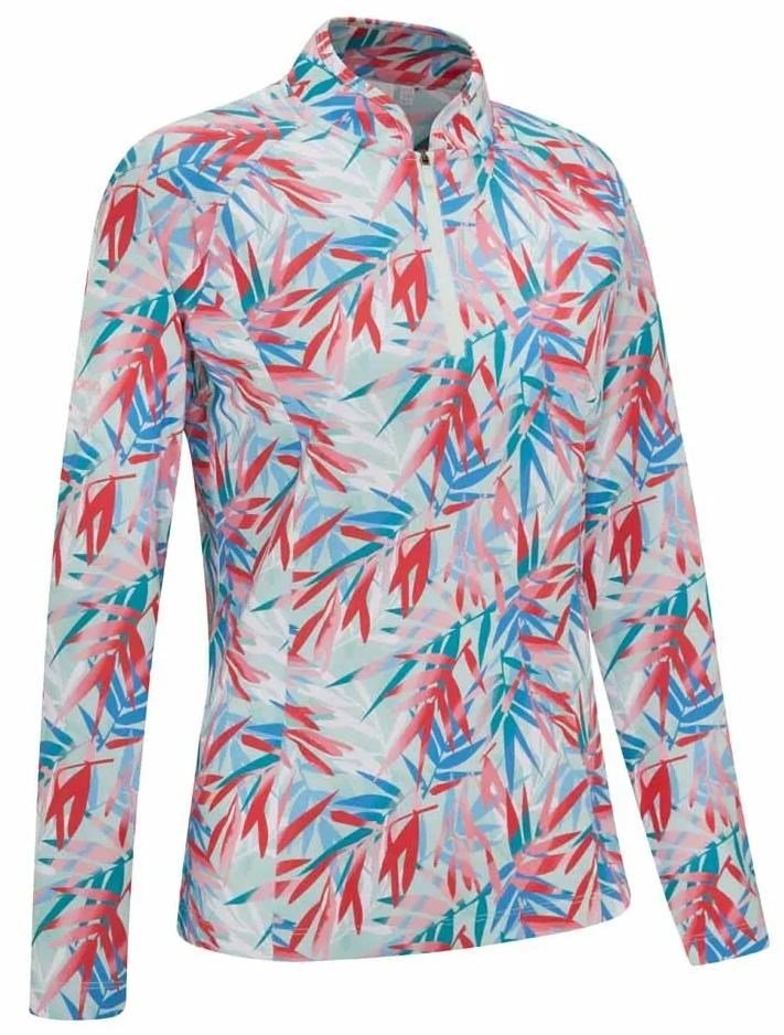 Ping Arwen Printed Longsleeve dámské polo, tropic refreat