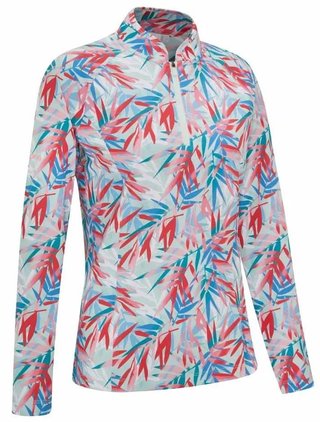 Ping Arwen Printed Longsleeve dámské polo, tropic refreat