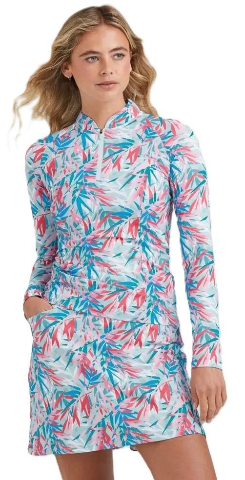 Ping Arwen Printed Longsleeve dámské polo, tropic refreat