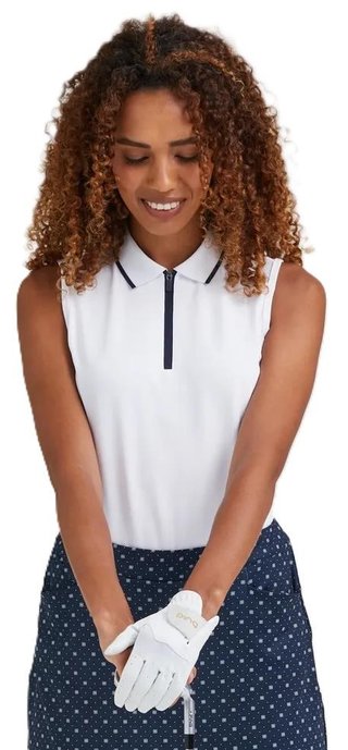 Ping Eben Sleeveless dámské polo, bílé