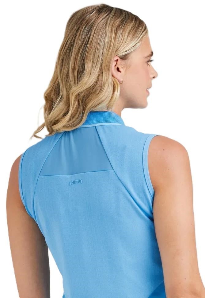 Ping Eben Sleeveless dámské polo, modré