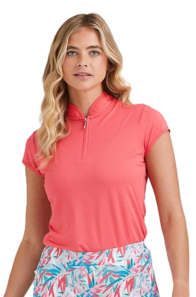 Ping Evetta Jacquard dámské polo, paradise pink