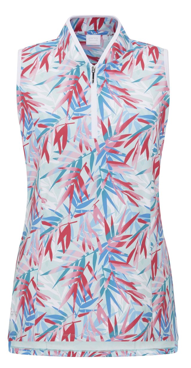 Ping Penola Printed Sleeveless dámské polo, tropic retreat