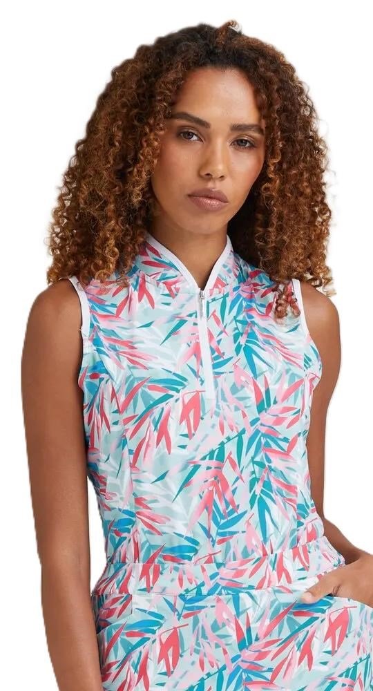Ping Penola Printed Sleeveless dámské polo, tropic retreat