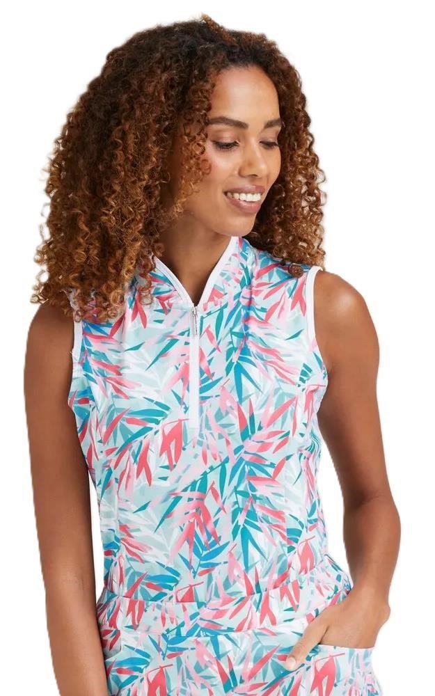 Ping Penola Printed Sleeveless dámské polo, tropic retreat