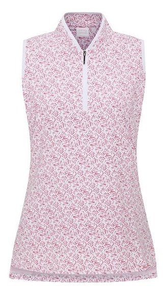 Ping Penola Printed Sleeveless dámské polo, fuchsia foliage