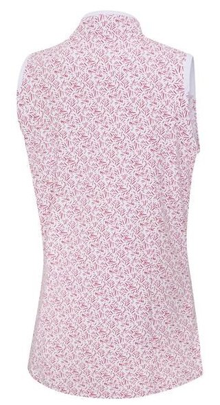 Ping Penola Printed Sleeveless dámské polo, fuchsia foliage
