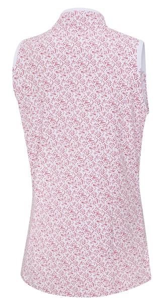 Ping Penola Printed Sleeveless dámské polo, fuchsia foliage
