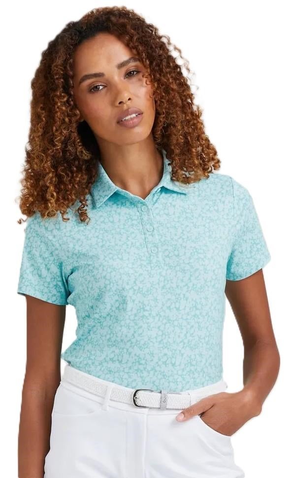 Ping  Aeria Printed dámské polo, splash