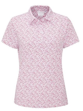 Ping  Aeria Printed dámské polo, fuchsia foliage