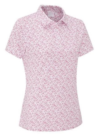 Ping  Aeria Printed dámské polo, fuchsia foliage