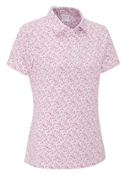 Ping  Aeria Printed dámské polo, fuchsia foliage