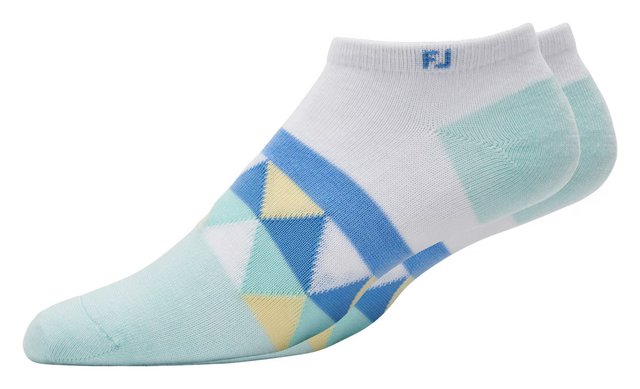 FootJoy ProDry Lightweight Low-Cut Fashion dámské ponožky, bílo/zelené