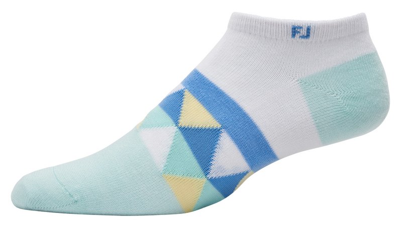 FootJoy ProDry Lightweight Low-Cut Fashion dámské ponožky, bílo/zelené
