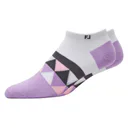 FootJoy ProDry Lightweight Low-Cut Fashion dámské ponožky, bílo/fialové
