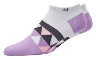 FootJoy ProDry Lightweight Low-Cut Fashion dámské ponožky, bílo/fialové