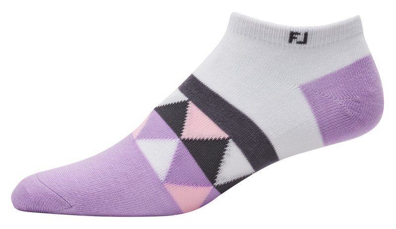 FootJoy ProDry Lightweight Low-Cut Fashion dámské ponožky, bílo/fialové