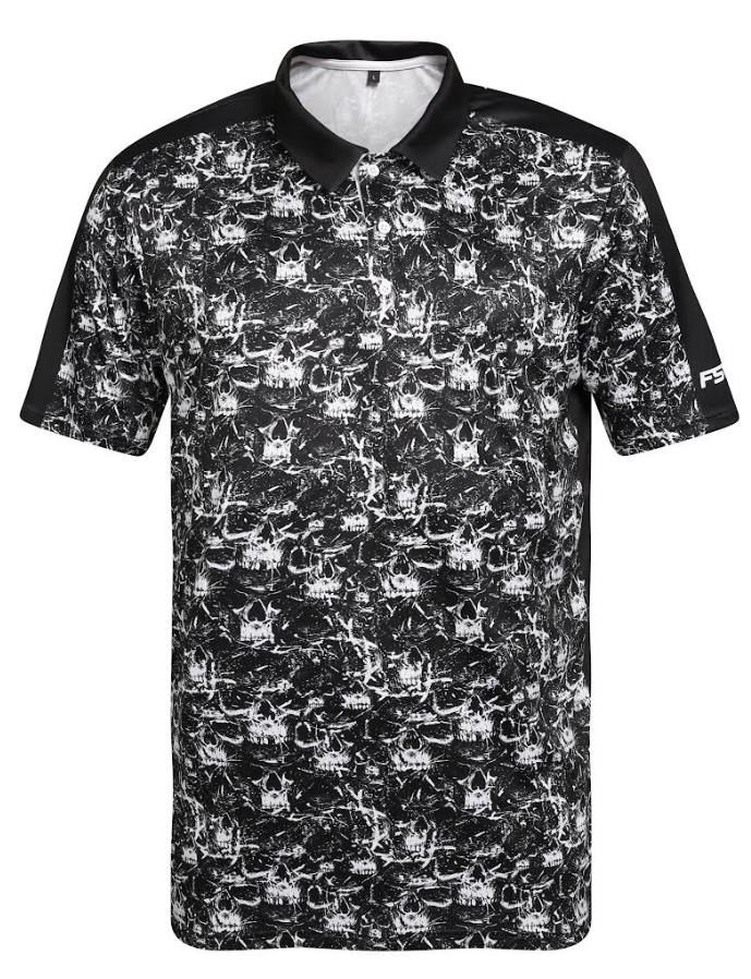 Fashion Sports Wear Skulls pánské polo, černé