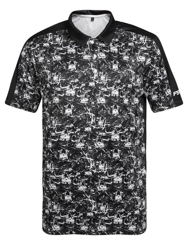 Fashion Sports Wear Skulls pánské polo, černé