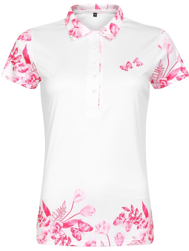 Fashion Sports Wear Tirana Pink dámské polo, bílo/růžové