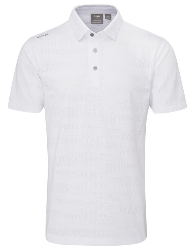 Ping Claude Camo Mesh pánské polo, bílé