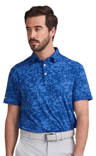 Ping Marek Camo Jacquard pánské polo, bright cobalt multi