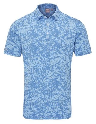 Ping Marek Camo Jacquard pánské polo, baltic sea multi