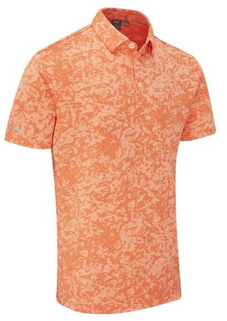 Ping Marek Camo Jacquard pánské polo, wild salmon multi