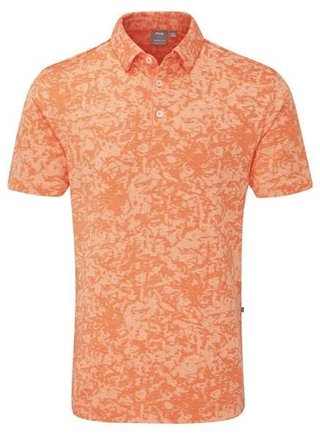 Ping Marek Camo Jacquard pánské polo, wild salmon multi
