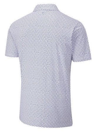 Ping Ephron Printed pánské polo, white/pink haze multi