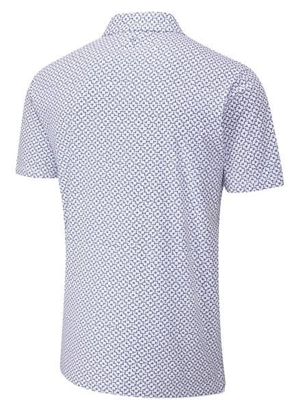 Ping Ephron Printed pánské polo, white/pink haze multi